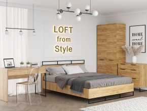 Спальня Лофт дуб крафт золотой в Симе - sim.mebel74.com | фото 3