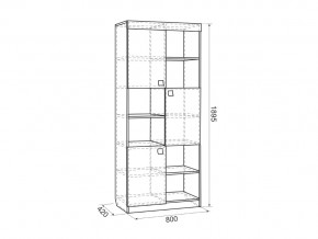 Стеллаж Форсаж дуб крафт золотой/белый в Симе - sim.mebel74.com | фото 2