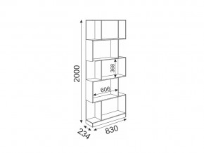 Стеллаж Волкер модуль 5 в Симе - sim.mebel74.com | фото 3