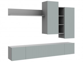 Стенка НМ-001 Сканди МДФ фасад грин грей софт в Симе - sim.mebel74.com | фото 2