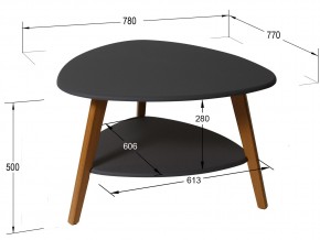 Стол журнальный Бруклин Графит в Симе - sim.mebel74.com | фото 2