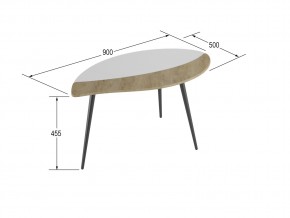 Стол журнальный Лайм дуб сонома/белый в Симе - sim.mebel74.com | фото 2