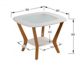 Стол журнальный Мельбурн Белый в Симе - sim.mebel74.com | фото 2