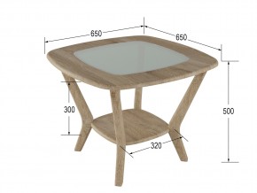 Стол журнальный Мельбурн дуб сонома в Симе - sim.mebel74.com | фото 2