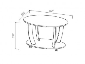 Стол журнальный овальный сонома в Симе - sim.mebel74.com | фото 2