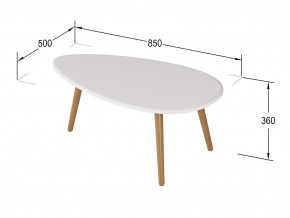 Стол журнальный Твинс Белый в Симе - sim.mebel74.com | фото 3