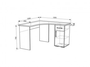 Стол компьютерный 1200 угловой Лайт-1 в Симе - sim.mebel74.com | фото 2