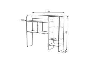 Стол компьютерный 1200 угловой Лайт-1 в Симе - sim.mebel74.com | фото 3