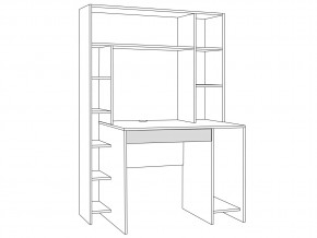 Стол компьютерный 12.71 Комфорт Дуб Золотой, Белая Аляска в Симе - sim.mebel74.com | фото 6