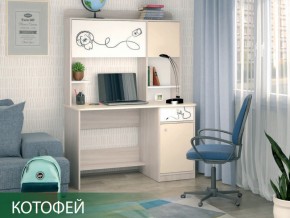 Стол компьютерный Котофей Ясень Шимо Светлый в Симе - sim.mebel74.com | фото 6