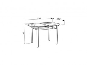 Стол обеденный Квартет дуб млечный в Симе - sim.mebel74.com | фото 3