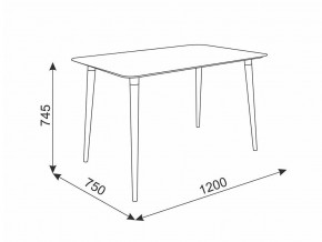 Стол обеденный Сканди 1 белый/светлый лак в Симе - sim.mebel74.com | фото 2