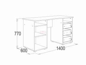 Стол письменный 3 Омега 16 в Симе - sim.mebel74.com | фото 2