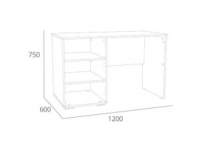 Стол письменный Элиот с надстройкой в Симе - sim.mebel74.com | фото 2