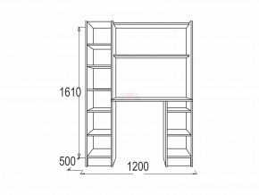 Стол письменный Омега 2 венге/млечный дуб в Симе - sim.mebel74.com | фото 2