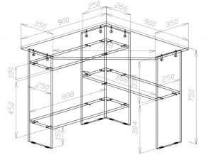 Стол письменный СП-2 угловой белый в Симе - sim.mebel74.com | фото 3