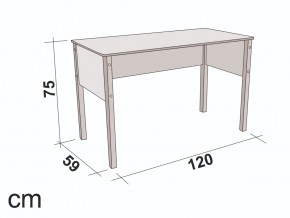 Стол письменный Svogen бежево-белый в Симе - sim.mebel74.com | фото 2