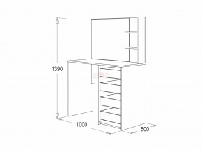 Стол туалетный Фант в Симе - sim.mebel74.com | фото 2