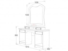 Стол туалетный Ольга 10 МДФ в Симе - sim.mebel74.com | фото 2