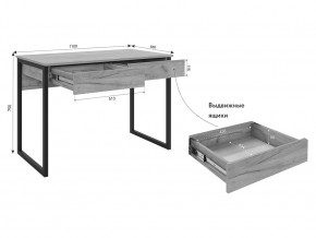 Стол Юниор дуб крафт золотой/черный муар в Симе - sim.mebel74.com | фото 2