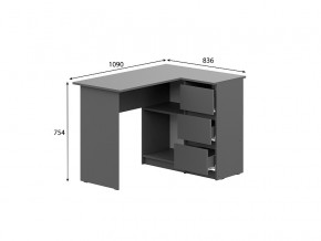 Стол угловой Денвер Графит серый в Симе - sim.mebel74.com | фото 2