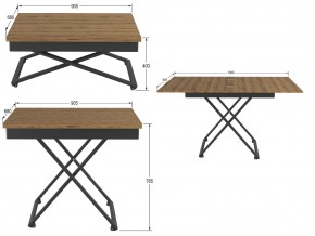 Стол универсальный трансформируемый Генри дуб шерман в Симе - sim.mebel74.com | фото 2