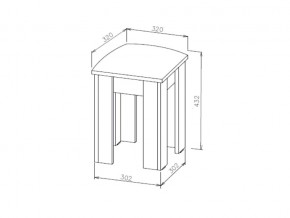 Табурет №1 NN Дуб Золотой в Симе - sim.mebel74.com | фото 2