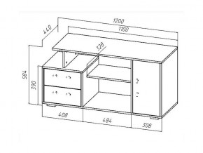 ТВ тумба Лацио дуб крафт/белый в Симе - sim.mebel74.com | фото 2