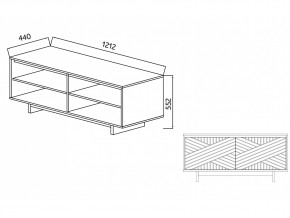 Тумба для ТВА Moderno-1200 Ф3 в Симе - sim.mebel74.com | фото 4