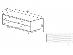 Тумба для ТВА Moderno-1200 Ф4 в Симе - sim.mebel74.com | фото 4