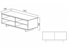 Тумба для ТВА Moderno-1200 Ф6 в Симе - sim.mebel74.com | фото 4