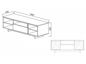 Тумба для ТВА Moderno-1400 Ф2 в Симе - sim.mebel74.com | фото 4