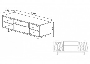 Тумба для ТВА Moderno-1400 Ф3 в Симе - sim.mebel74.com | фото 4