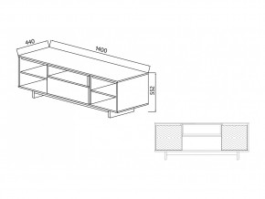 Тумба для ТВА Moderno-1400 Ф4 в Симе - sim.mebel74.com | фото 4