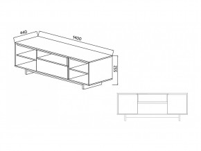 Тумба для ТВА Moderno-1400 Ф6 в Симе - sim.mebel74.com | фото 4