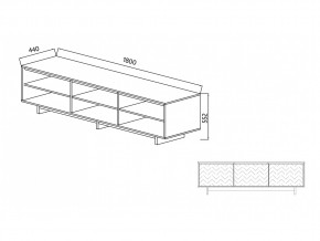 Тумба для ТВА Moderno-1800 Ф1 в Симе - sim.mebel74.com | фото 2