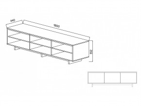 Тумба для ТВА Moderno-1800 Ф6 в Симе - sim.mebel74.com | фото 4