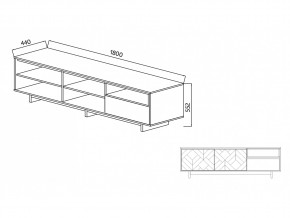 Тумба для ТВА Moderno-1800 В-1 Ф2 в Симе - sim.mebel74.com | фото 4