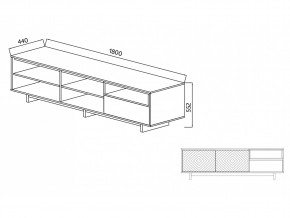 Тумба для ТВА Moderno-1800 В-1 Ф4 в Симе - sim.mebel74.com | фото 4