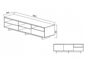 Тумба для ТВА Moderno-1800 В-1 Ф6 в Симе - sim.mebel74.com | фото 4