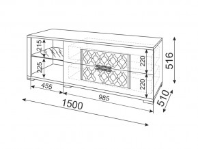 Тумба под ТВ Модуль 03 Тиффани в Симе - sim.mebel74.com | фото 2