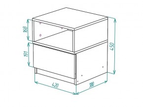 Тумба прикроватная Грация в Симе - sim.mebel74.com | фото 2