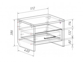 Тумба прикроватная Либерти в Симе - sim.mebel74.com | фото 3