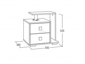 Тумба с 2-мя ящиками Ольга 17 в Симе - sim.mebel74.com | фото 2