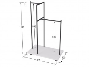 Вешалка гардеробная Стик Белый в Симе - sim.mebel74.com | фото 2