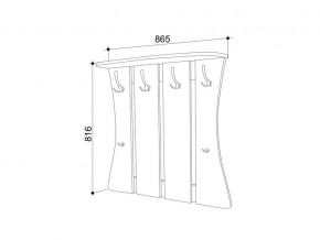 Вешалка Уют-2 дуб млечный в Симе - sim.mebel74.com | фото 2