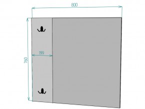 Зеркало Лофт Z10 ширина 800 в Симе - sim.mebel74.com | фото 2